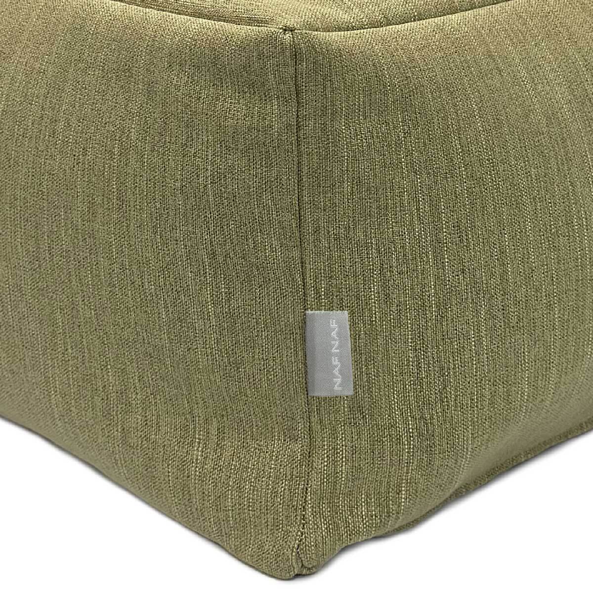 Puff desenfundable MINK verde 50x50x25 cm. Disponible en varios colores