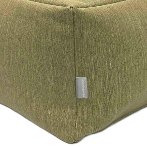 Puff desenfundable MINK verde 50x50x25 cm. Disponible en varios colores