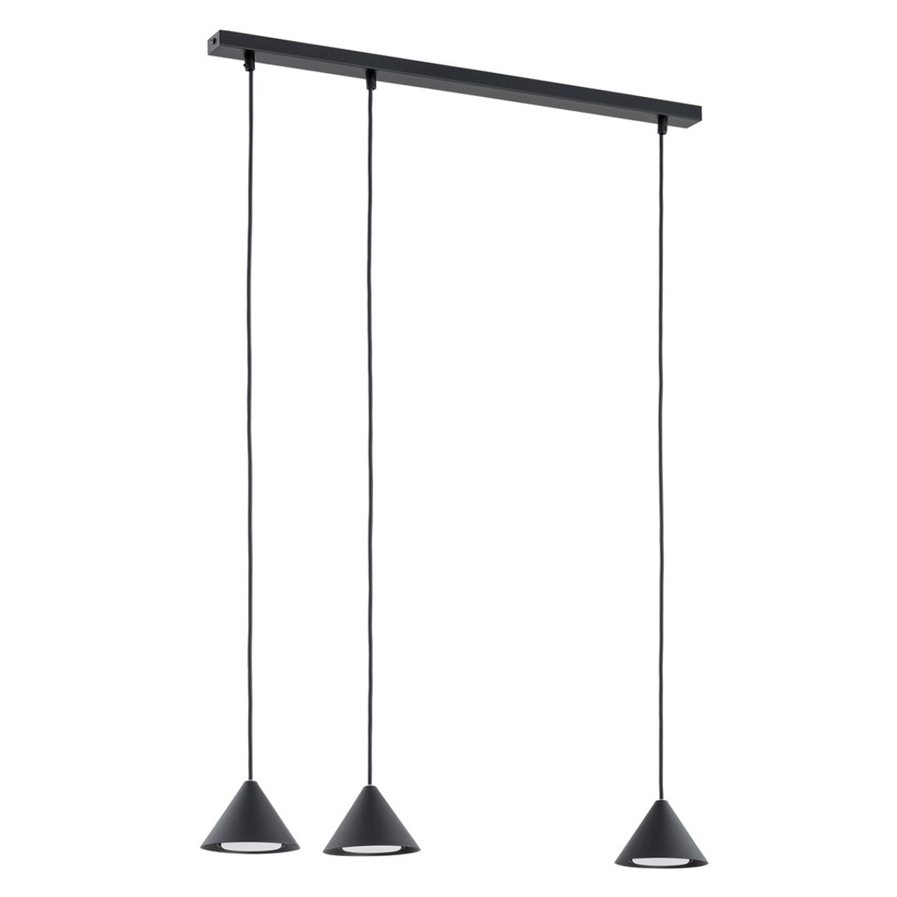 Lampada a sospensione ELIT 3 in acciaio nero opaco