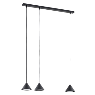 Lampada a sospensione ELIT 3 in acciaio nero opaco