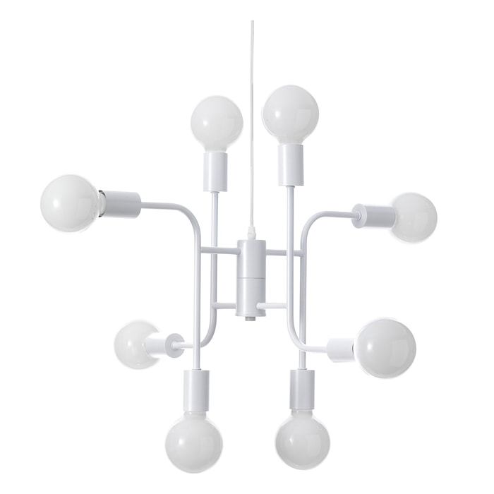 Suspension Tomasucci PAUL, en acier et métal, blanc, 59 × 59 × 43 cm