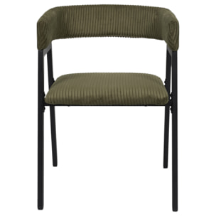 Fauteuil Design Cotele Scott Vert - Lot De 2