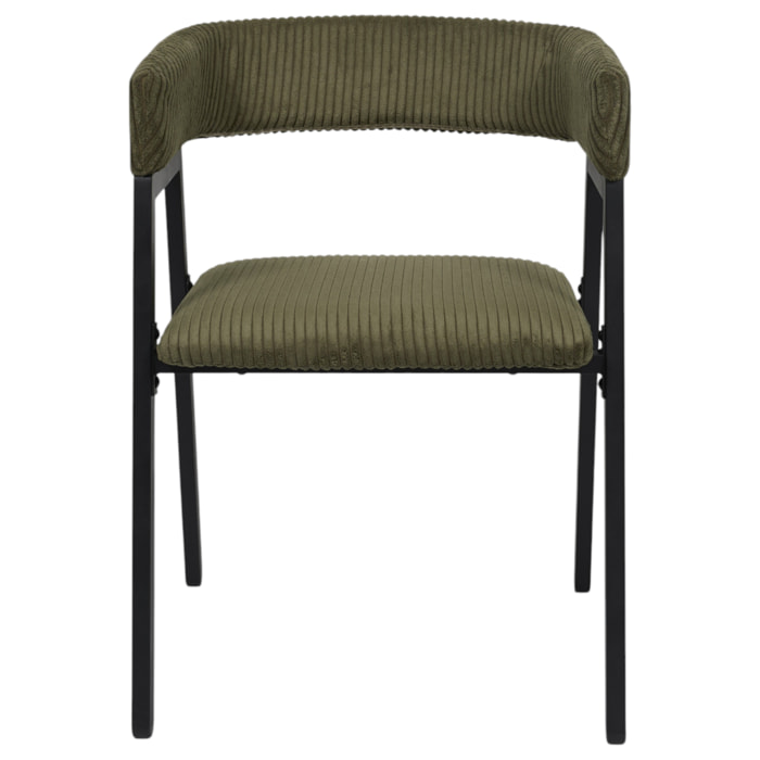 Fauteuil Design Cotele Scott Vert - Lot De 2