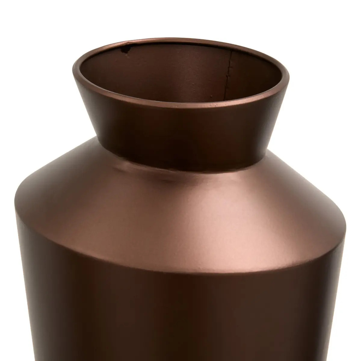 Vase en métal Barrel H.40cm chocolat