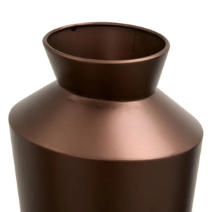 Vase en métal Barrel H.40cm chocolat