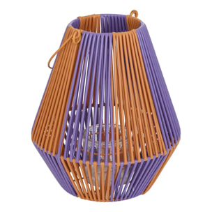 Lanterne Pool avec poignée 23x23x27,5cm Jaune et Beige
