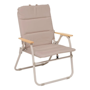 Fauteuil camping pliable beige