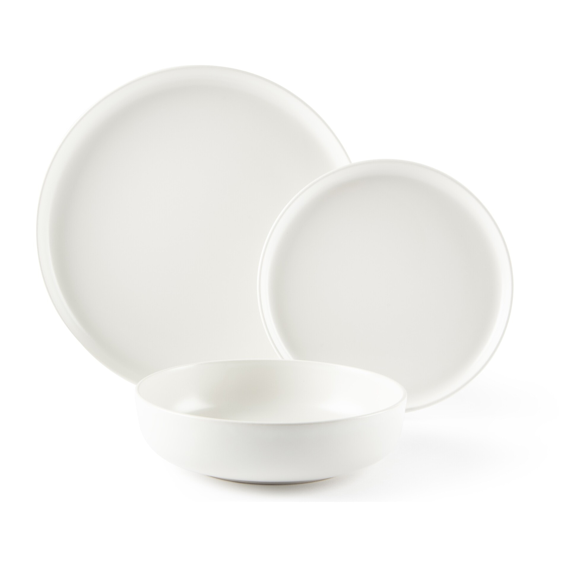 Servizio piatti 12 pezzi Excelsa – Nordic, Ceramica Bianco