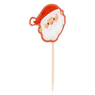 50 caissettes cupcakes 25 piques Noël