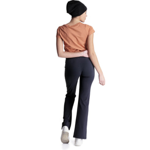 Pantalón polar de mujer ActiveZone tobillo ancho