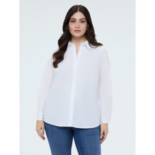 Fiorella Rubino - Camisa clásica en popelín de algodón - Blanco