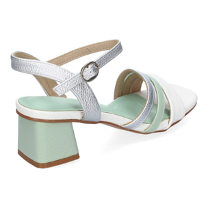 Sandalia de Tacon para Mujer, Comoda y Elegante, Diseño con Triple Tira en la Pala