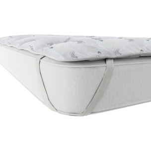 TOPPER TRAPUNTATO TENCEL CON ELASTICI - Made in Italy