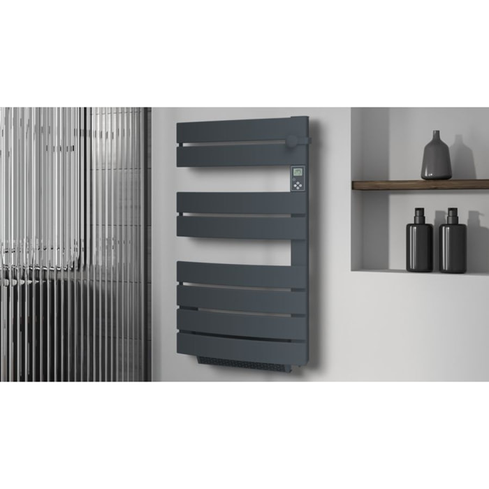 Radiateur Seche-serviette Anthracite 750w soufflerie 1000w