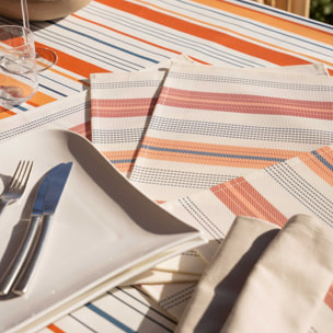 Set de table rectangulaire enduite - Terracotta