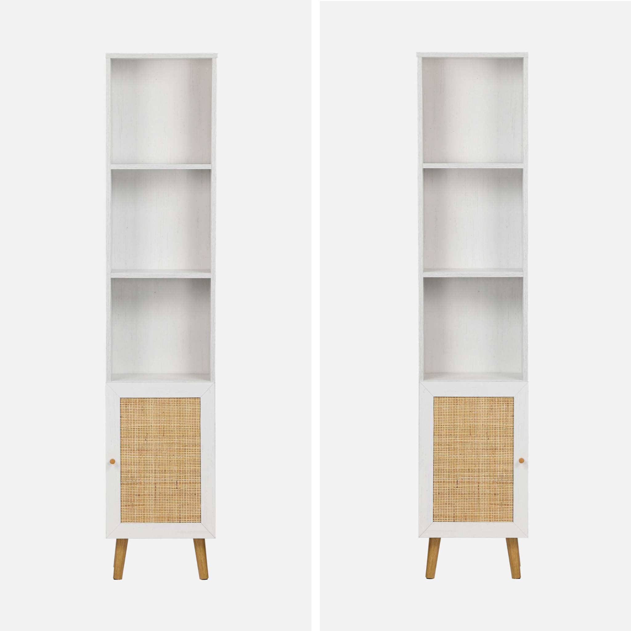 Colonne de rangement salle de bain bohème décor bois BOHÈME