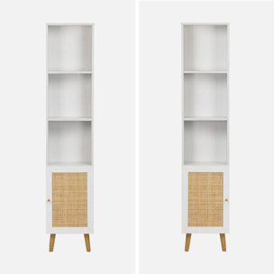 Colonne de rangement salle de bain bohème décor bois BOHÈME