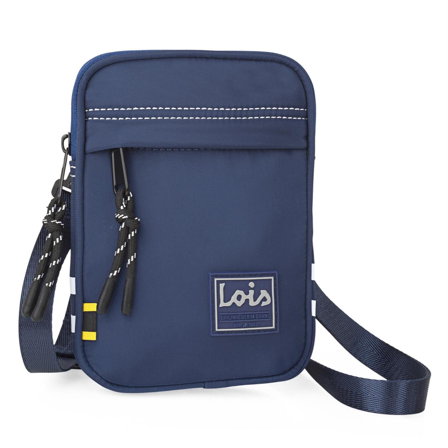 Bandolera Hombre Sintetica Lois Howson Azul Marino