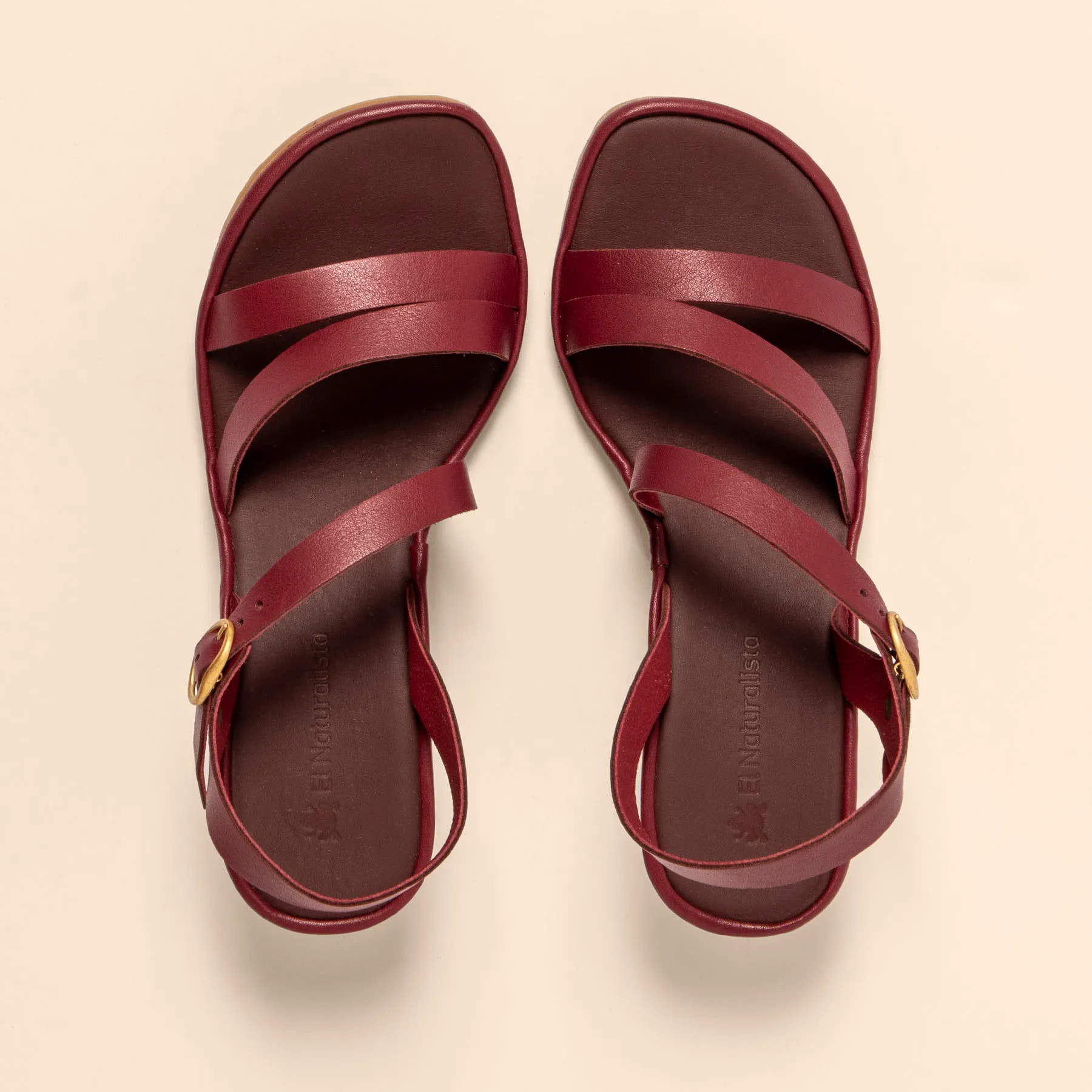 Sandalias con tacón N852 SOFT NAPPA BURDEOS/ GAIA color Burdeos