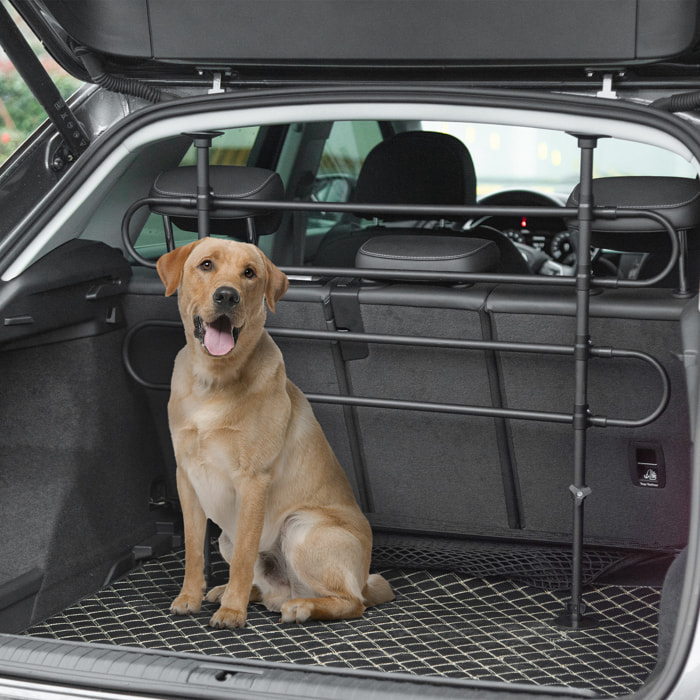 Barrière grille de séparation universelle voiture pour chien réglable 87-135L x 60-105H cm kit complet installation inclus noir