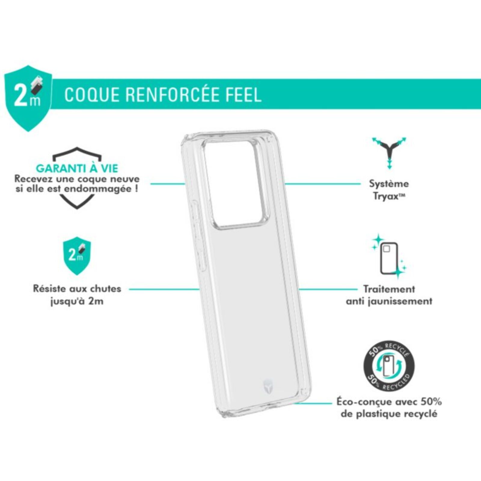 Coque FORCE CASE Redmi Note 14 5G Transparente