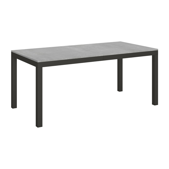 Table extensible 90x180/440 cm Everyday Evolution Gris Béton cadre Anthracite