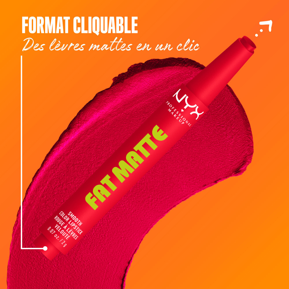 NYX Professional Makeup Fat Matte Rouge à Lèvres Mat Crémeux Fizzy Flame