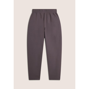 Pantaloni joggers cropped donna in cotone elasticizzato