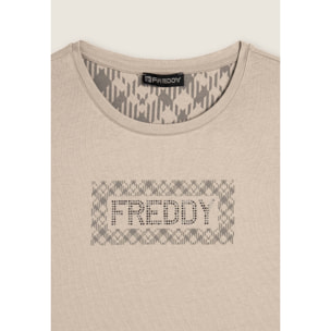 T-shirt con logo e grafica geometrica