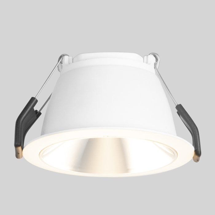 FORLIGHT Mode - Foco LED Empotrable de Techo de 8 |9cm de Diámetro. Downlight Ojo de Buey LED 5.4W Blanco Cálido 3000K. Para Ag