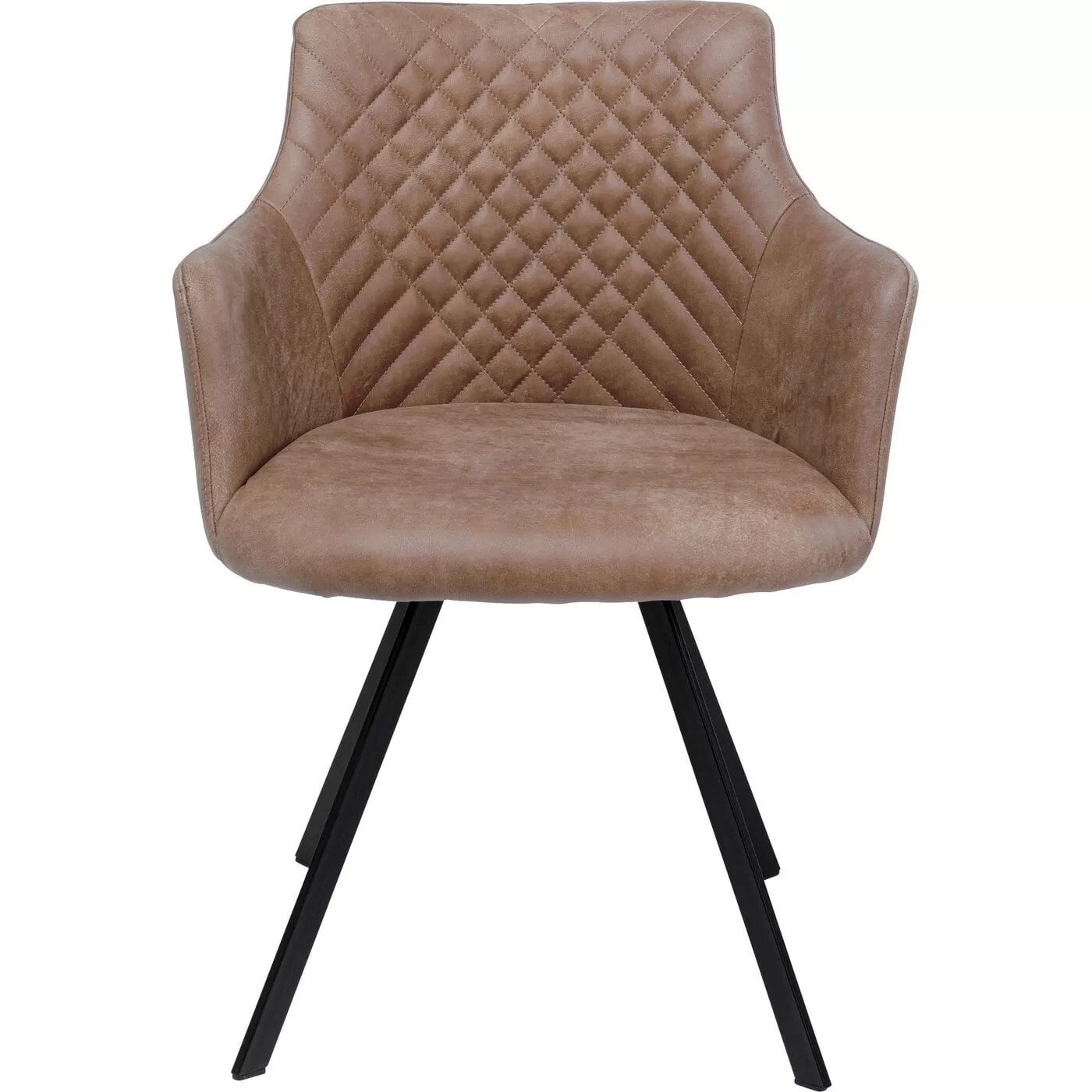 Chaise avec accoudoirs pivotante Coco marron Kare Design