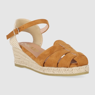 Sandalias de Tejido - Cuero - Tacón: 5 cm