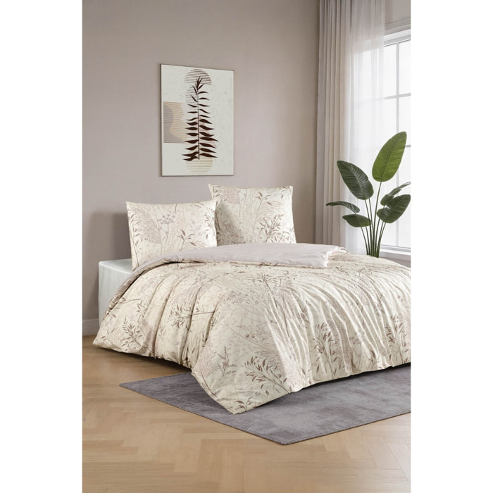 Parure housse de couette et taie(s) d'oreiller coton imprimé