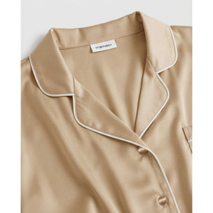 Pijama largo satén friday beige