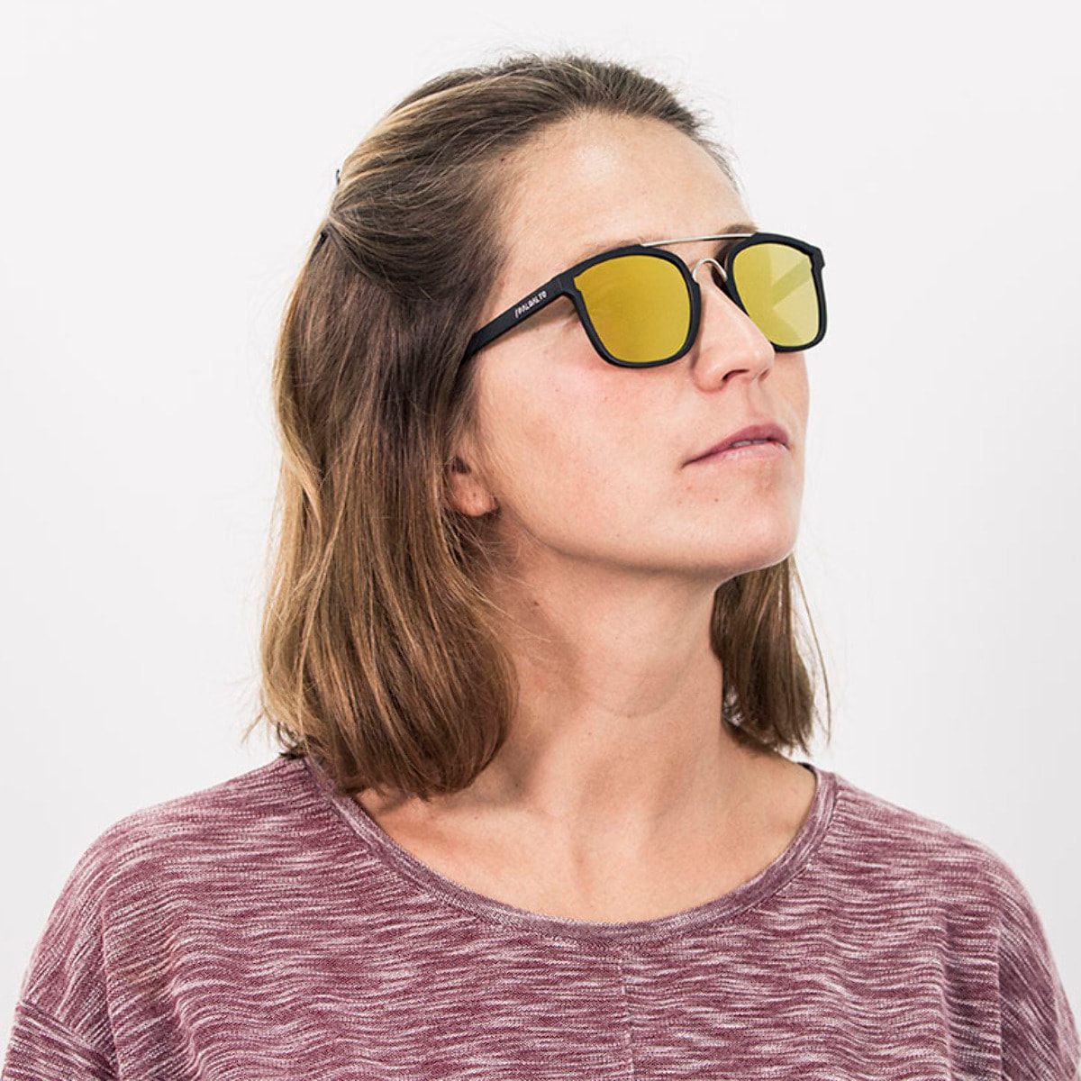 Gafas de sol PALO ALTO LIBREA - Negro mate / Plana revo dorada
