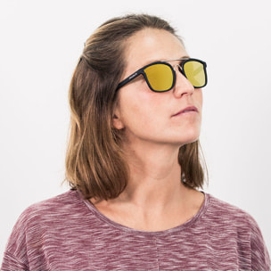 Gafas de sol PALO ALTO LIBREA - Negro mate / Plana revo dorada