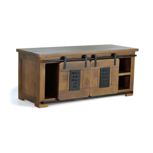 Mueble TV de Madera de Mango 130 Cm Estilo Industrial