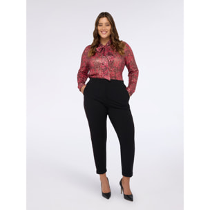 Fiorella Rubino - Camisa de tul con lentejuelas - Burgundy