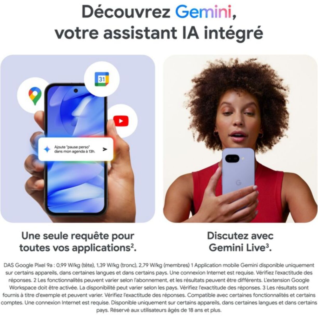 Smartphone GOOGLE Pixel 9A 5G 128go Noir