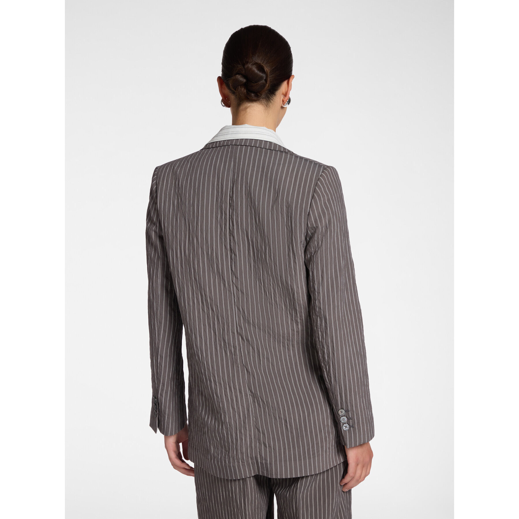 Elena Mirò - Blazer de rayas diplomáticas - Gris