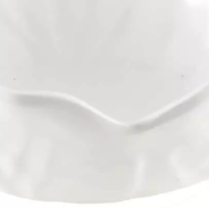 Lot de 6 Assiette creuse blanche en mélamine 17.5x17.5x5cm