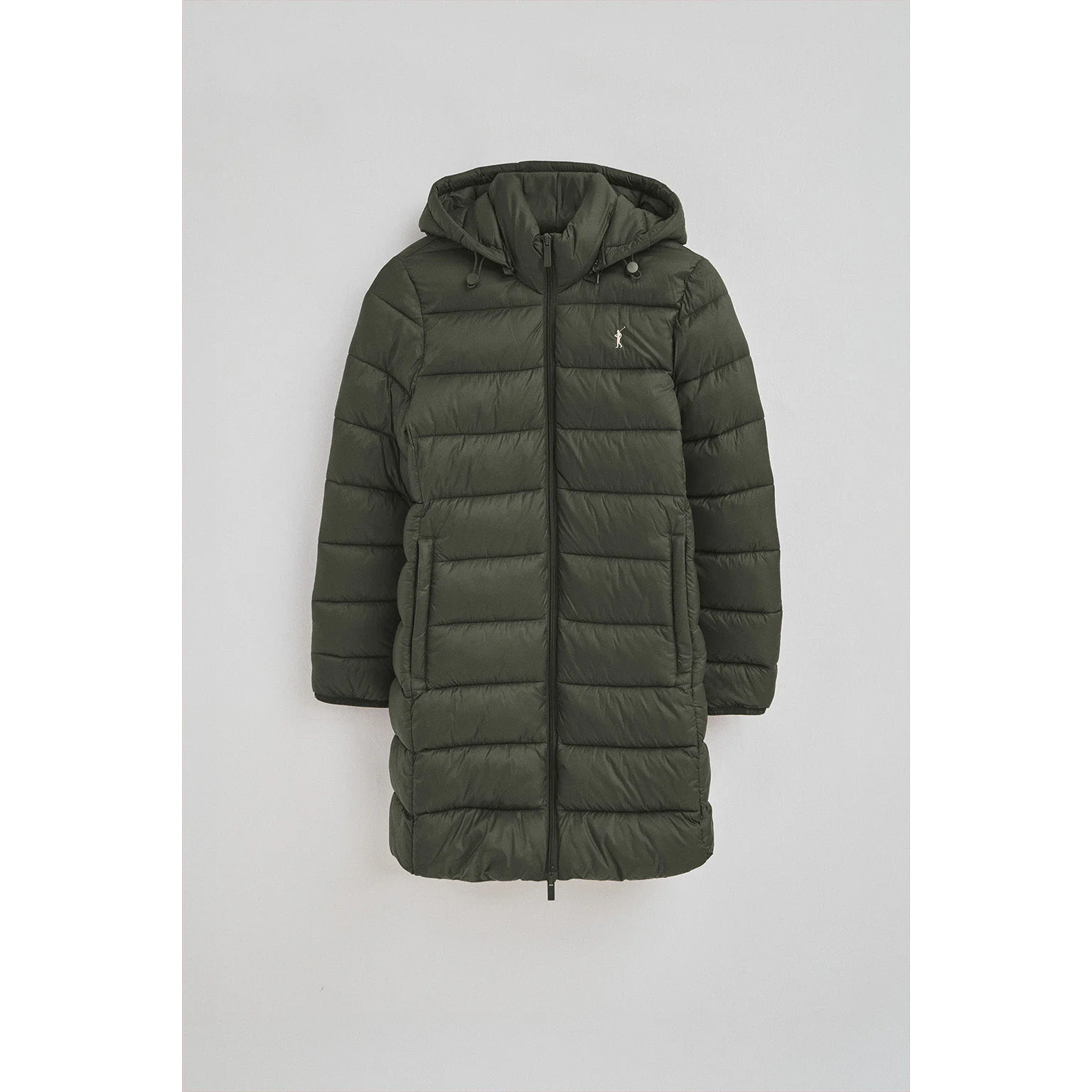 Giubbotto Salima Embroidery verde bosco con logo Rigby Go