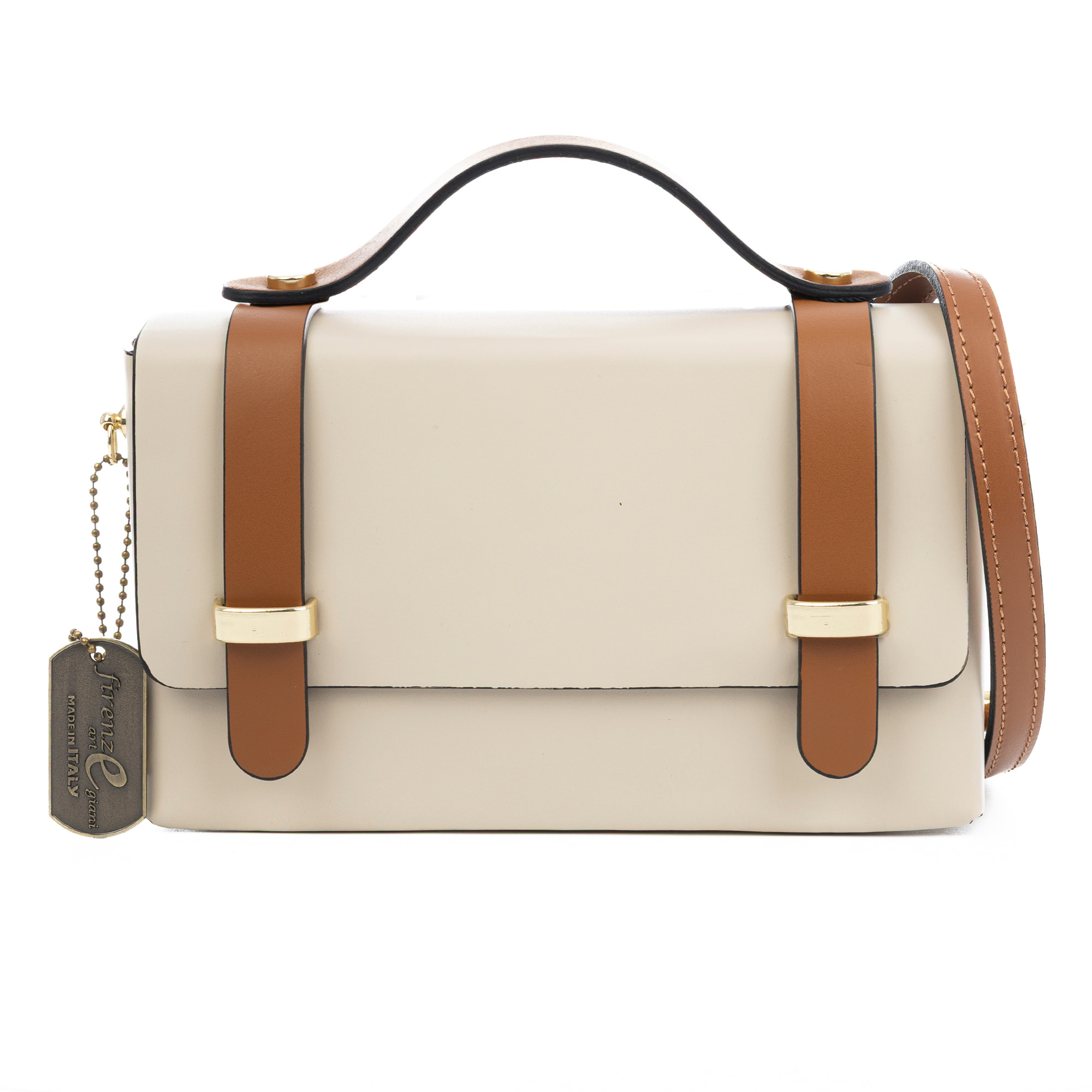 Bernareggio Bolso bandolera Mujer. Piel auténtica Ruga.