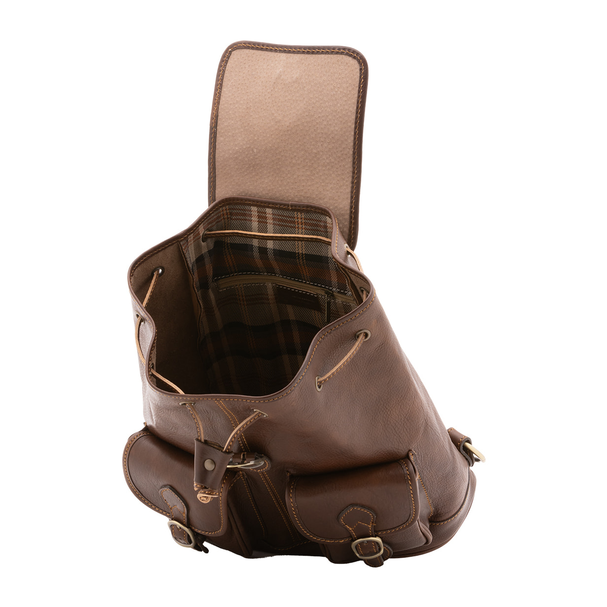 Zaino  unisex In Vera pelle Made in Italy 31x35x13 cm