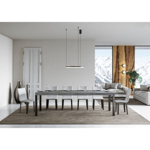 Tavolo allungabile 90x160/264 cm Everyday Premium Cemento telaio Antracite