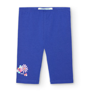 Leggings pirata niÃ±a, algodÃ³n estampado, lila