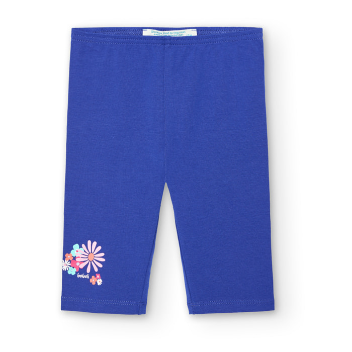 Leggings pirata niña, algodón estampado, lila