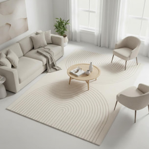 Tapis tendance ton sur ton aux motifs simples