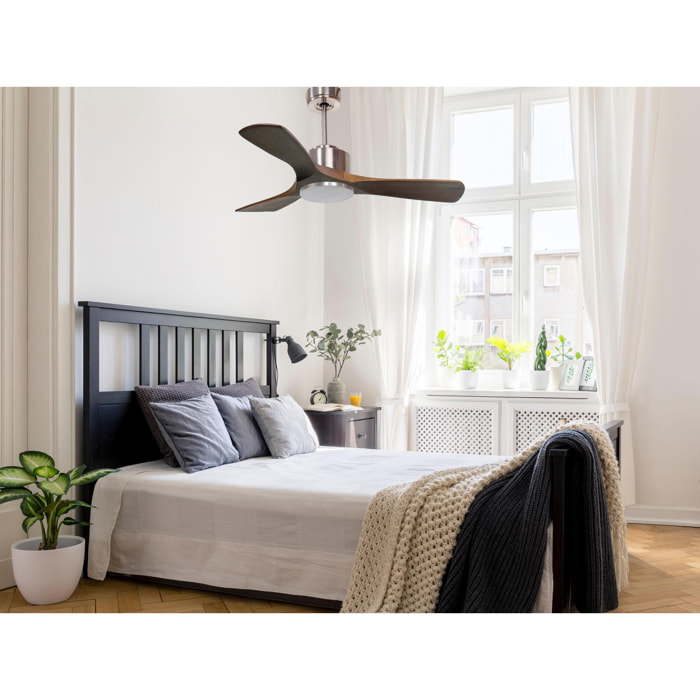 Ventilateur de plafond ø106 cm avec Wifi Réversible Hypersilence 40   W Argent