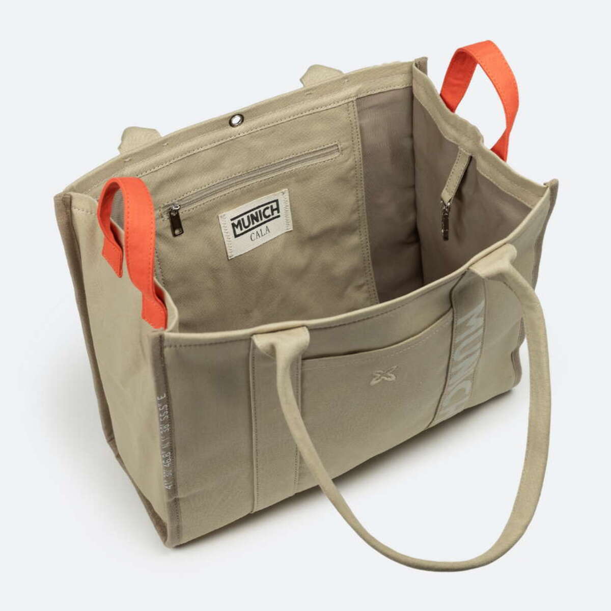 BOLSO CALA SHOPPER C/TAUPE + ORANGE
